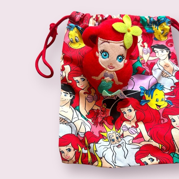 Tokyo Disney Resort Little Mermaid Colorful Drawstring Bag - Picture 2 of 9